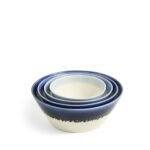 Kitchen Crafts Pacific Glaze Stacking Bowl Blue, Set of 4
