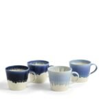 Kitchen Crafts Pacific Glaze Mug Blue, Set of 4