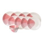 Kitchen Crafts 1815 Signature Coral Dinner Set, 12 piece