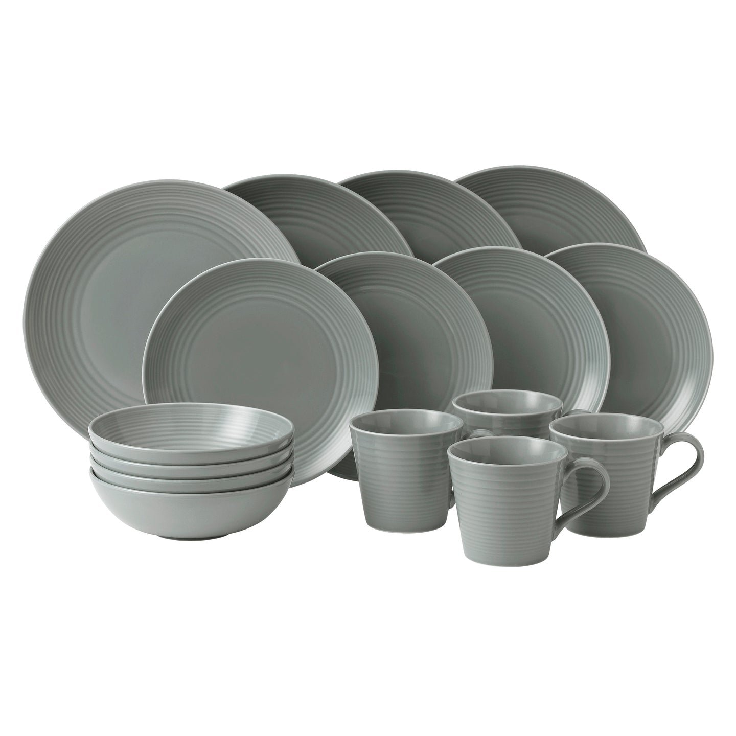 Resource_RoyalDoultonEMEA_1058897.jpg Kitchen Crafts Gordon Ramsay Maze Dark Grey Dinner set, 16 piece - Image 1