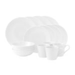 Kitchen Crafts Gordon Ramsay Maze White Dinner Set, 16 piece