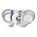 Kitchen Crafts Pacific Blue Mixed Dinner Set, 16 piece Set
