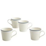 Kitchen Crafts Gordon Ramsay Maze Denim Line Mug, Set of 4