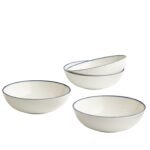 Kitchen Crafts Gordon Ramsay Maze Denim Line Cereal Bowl, Set of 4