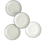 Kitchen Crafts Gordon Ramsay Maze Denim Line Dinner Plate, Set of 4