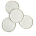 Kitchen Crafts Urban Dining Plate, Lid White, Set of 4