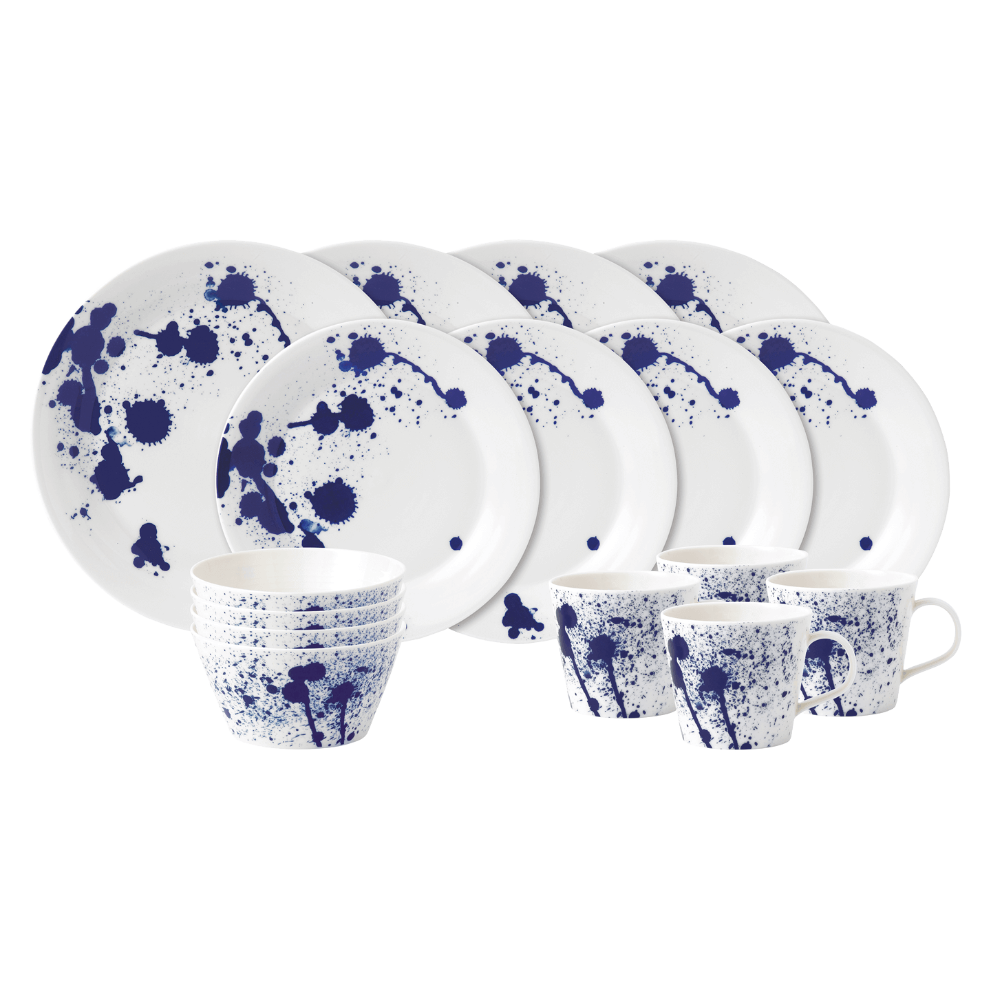 Resource_RoyalDoultonEMEA_1074342.png Kitchen Crafts Pacific Blue Splash Dinner Set, 16 piece - Image 1