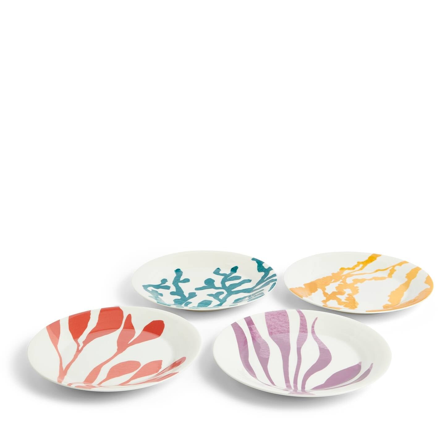 Resource_RoyalDoultonEMEA_1074430.jpg Kitchen Crafts 1815 Coral Mixed Pattern Plate, Set of 4 - Image 1