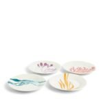 Kitchen Crafts 1815 Coral Plate Mixed Pattern, Set of 4
