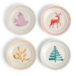 Kitchen Crafts 1815 Christmas Plate, Set of 4