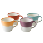 Kitchen Crafts 1815 Bright Colours Mugs, Set of 4