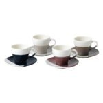 Kitchen Crafts Coffee Studio Espresso Cup and Saucer, Set of 4