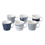 Kitchen Crafts Pacific Blue Mugs, Set of 6