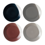 Kitchen Crafts Bowls of Plenty Dinner Plates, Set of 4