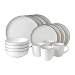 Kitchen Crafts Gordon Ramsay Bread Street White Dinner Set, 16 piece