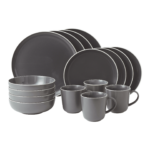 Kitchen Crafts Gordon Ramsay Bread Street Slate Dinner Set, 16 piece