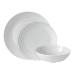 Kitchen Crafts Gordon Ramsay Maze White Dinner Set, 12 piece